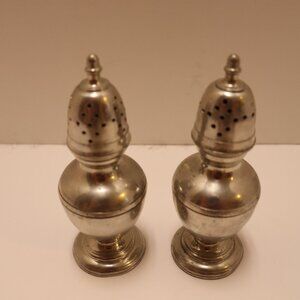 Pewter Salt and Pepper Shakers by Stieff CW 96-97
